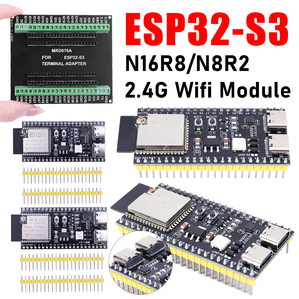 Esp32 S3 Development Board Lot - ESP32 S3 Geliştirme Kartı Genişletme Adaptör