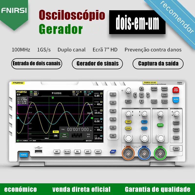 Digital Storage Oscilloscope 100Mhz - FNIRSI 1014D Dijital Osiloskop 2'si 1