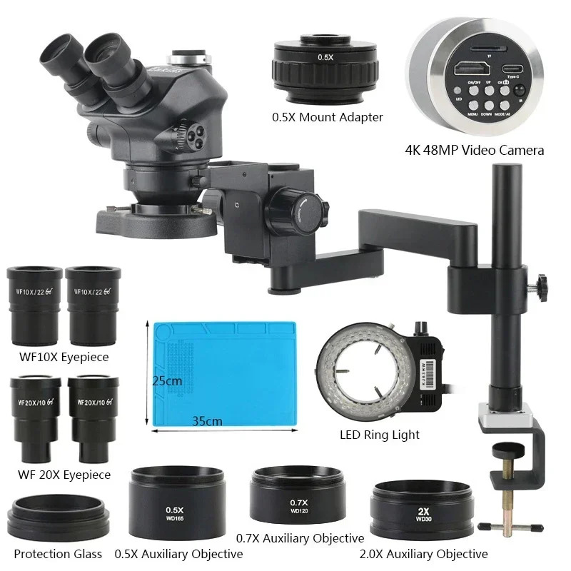 3.5X-200X Zoomlu Trinoküler Ek - Stereo Trinocular Microscope Pcb incelemesi ve fiyatı