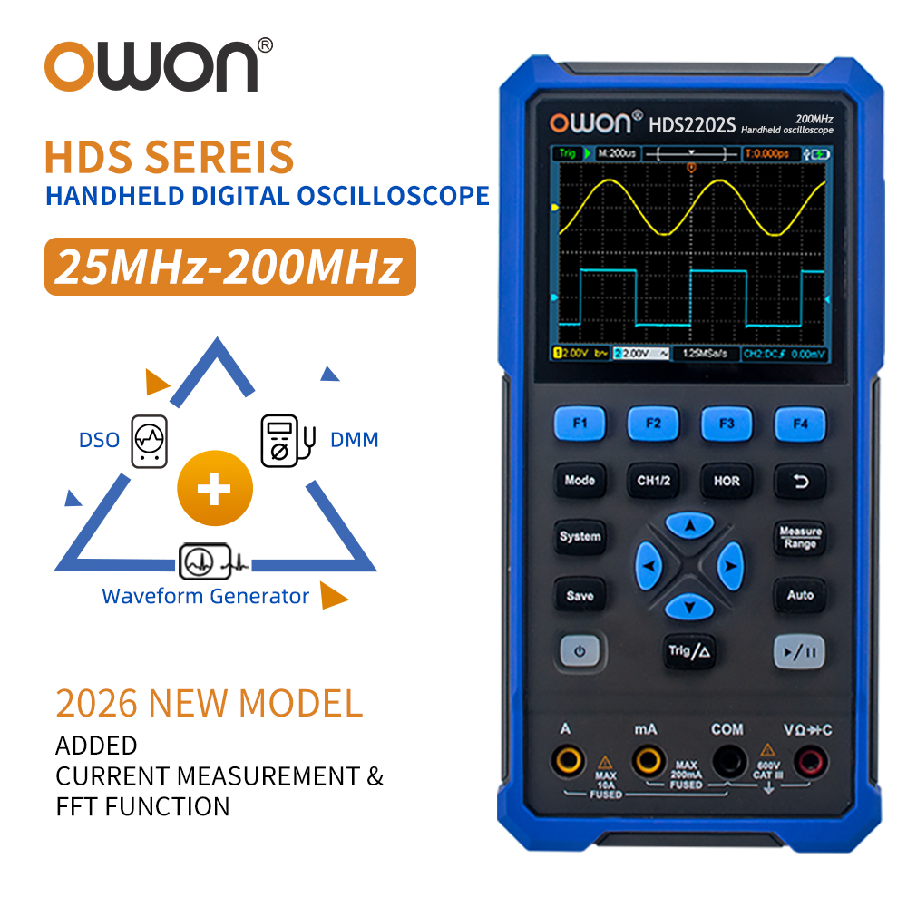 OWON HDS200 Serisi El Tipi Dij - Digital Storage Oscilloscope 100Mhz incelemesi ve fiyatı