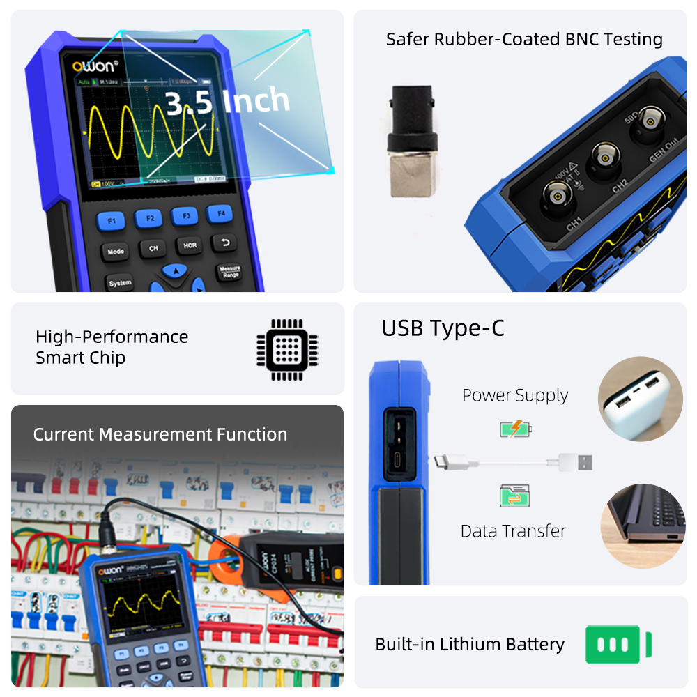 OWON HDS200 Serisi El Tipi Dij - Digital Storage Oscilloscope 100Mhz incelemesi ve fiyatı